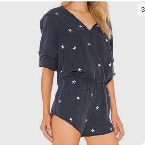 Anthropologie, Cloth & Stone, Navy Romper, Size Medium